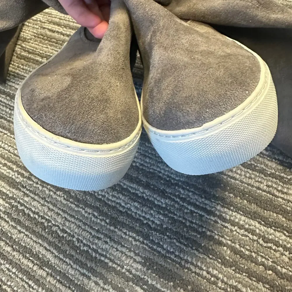 J/Slides Petra Over-the-Knee Sneaker Boots Gray‎ Faux Suede Fall Autumn Casual